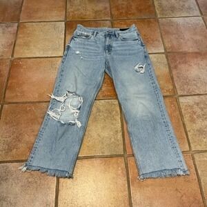 All saints, busted knee, distressed him wide leg, jeans, size 26